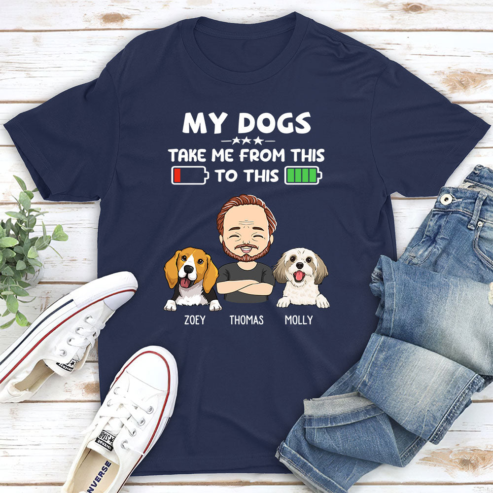 Personalized Custom Unisex Battery-themed T-shirt - Ideal Gift for Pet Lovers