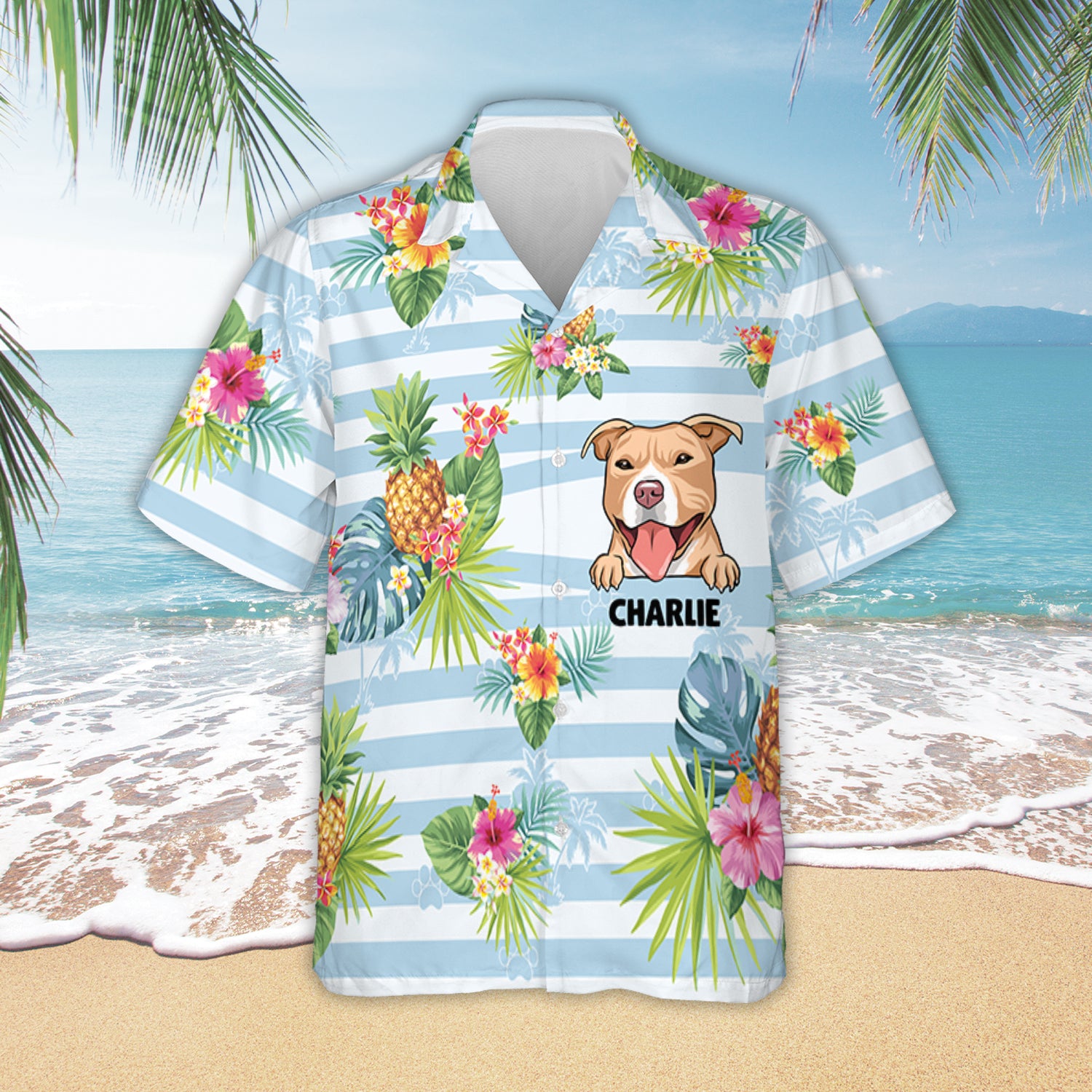 Personalized Custom Dog-themed Hawaiian Shirt for Summer