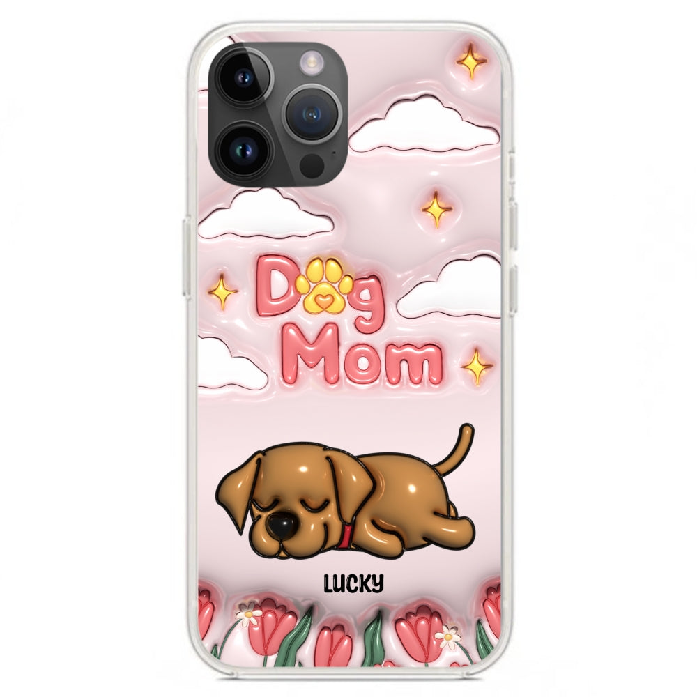 I Love My Dog Mom - Unique Personalized Custom 3D Inflated Effect Phone Case for Fashion - Conscious Users