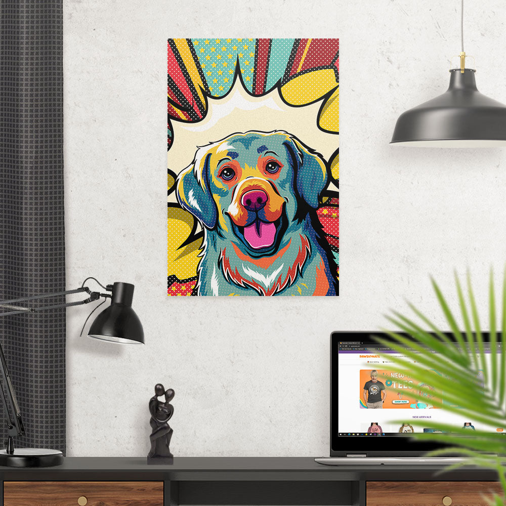 Stunning Golden Retriever Pop Art 2 Poster - Ideal Wall Decor