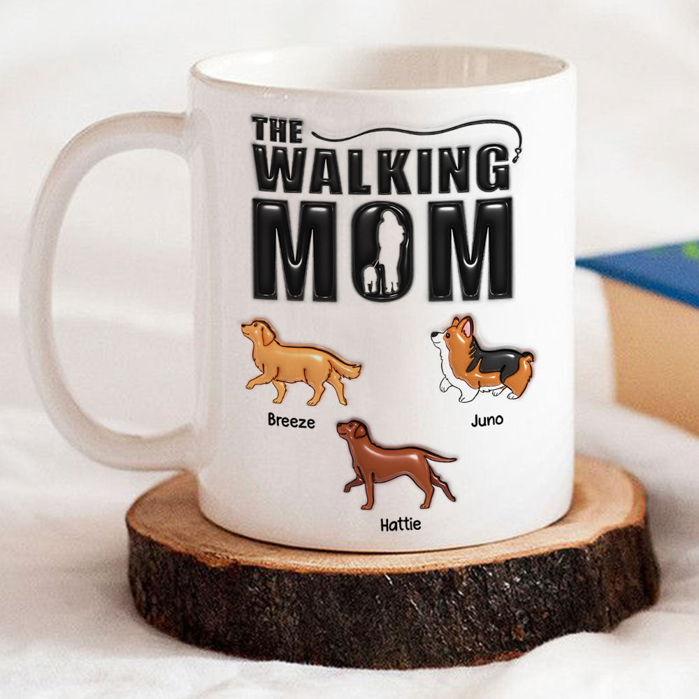 Walking Dad - Unique Personalized Custom 3D Inflated Effect Ceramic Mug in 11oz and 15oz Sizes