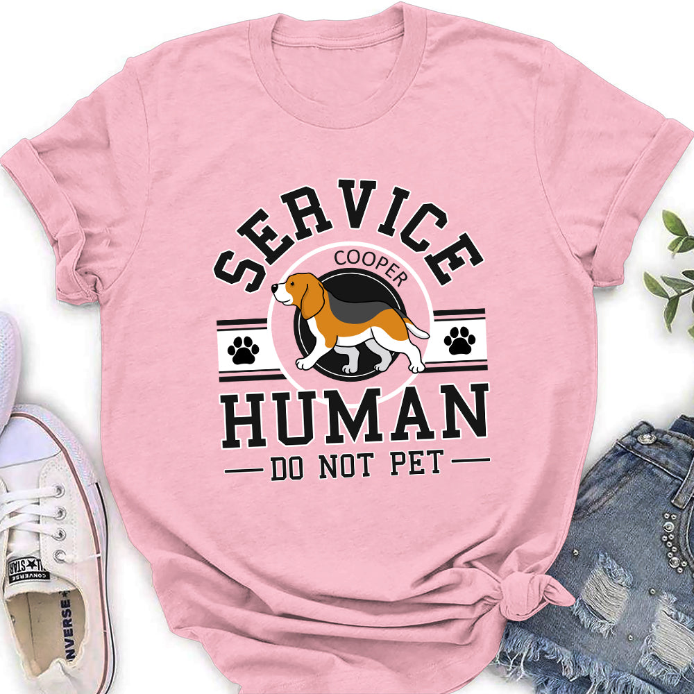 Service Human Logo - Exquisitely Personalized Custom Women's T-shirt for Pet Lovers