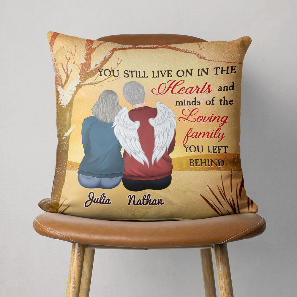 Heartwarming Loving Memories - Personalized Custom Throw Pillow in 12' x 12' and 18' x 18' Sizes