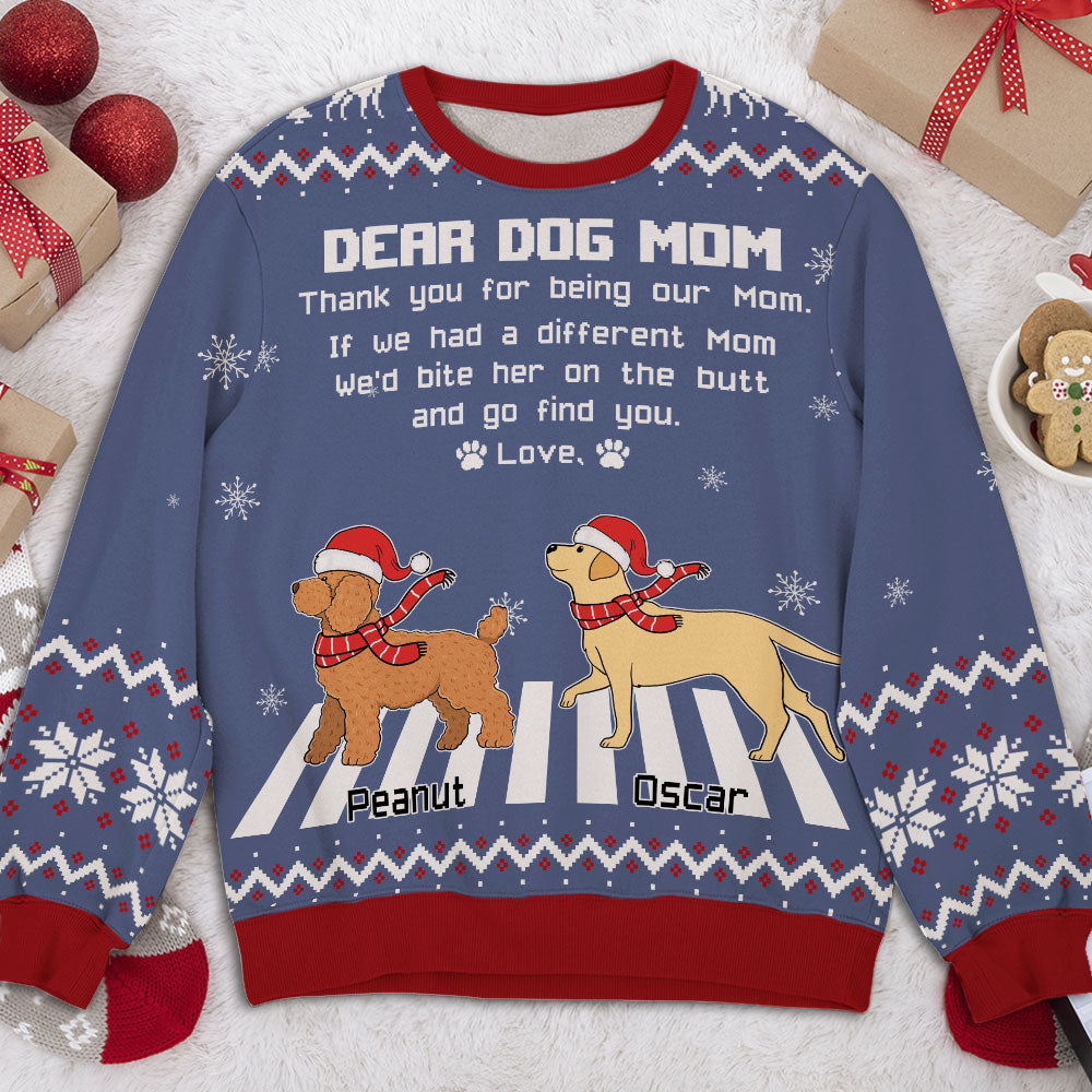 Thank You My Mom/Dad - Personalized Custom All-Over-Print Unisex 8.8 oz Polyester Blend Sweatshirt for Pet Lovers