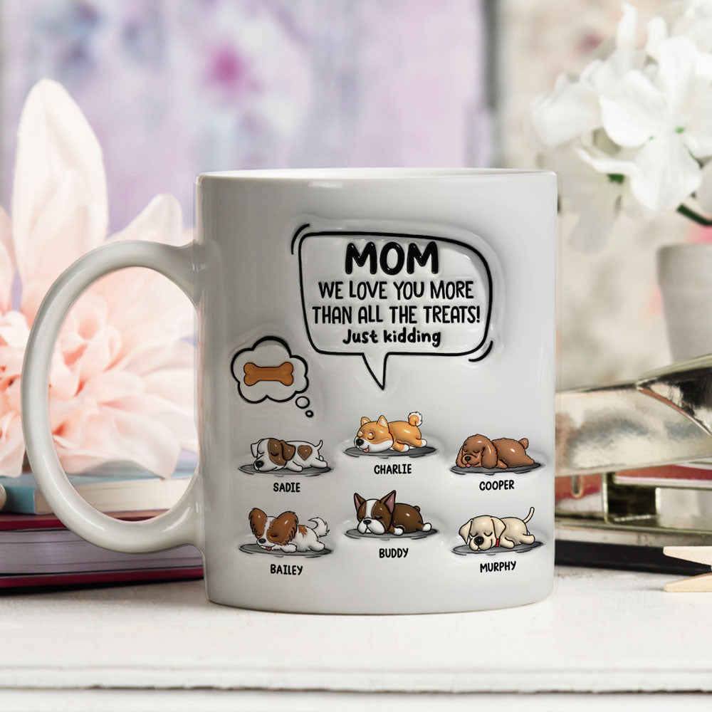 Mom I Love You - Exclusive Personalized Custom 3D Inflated Effect Ceramic Mug in 11oz and 15oz Sizes