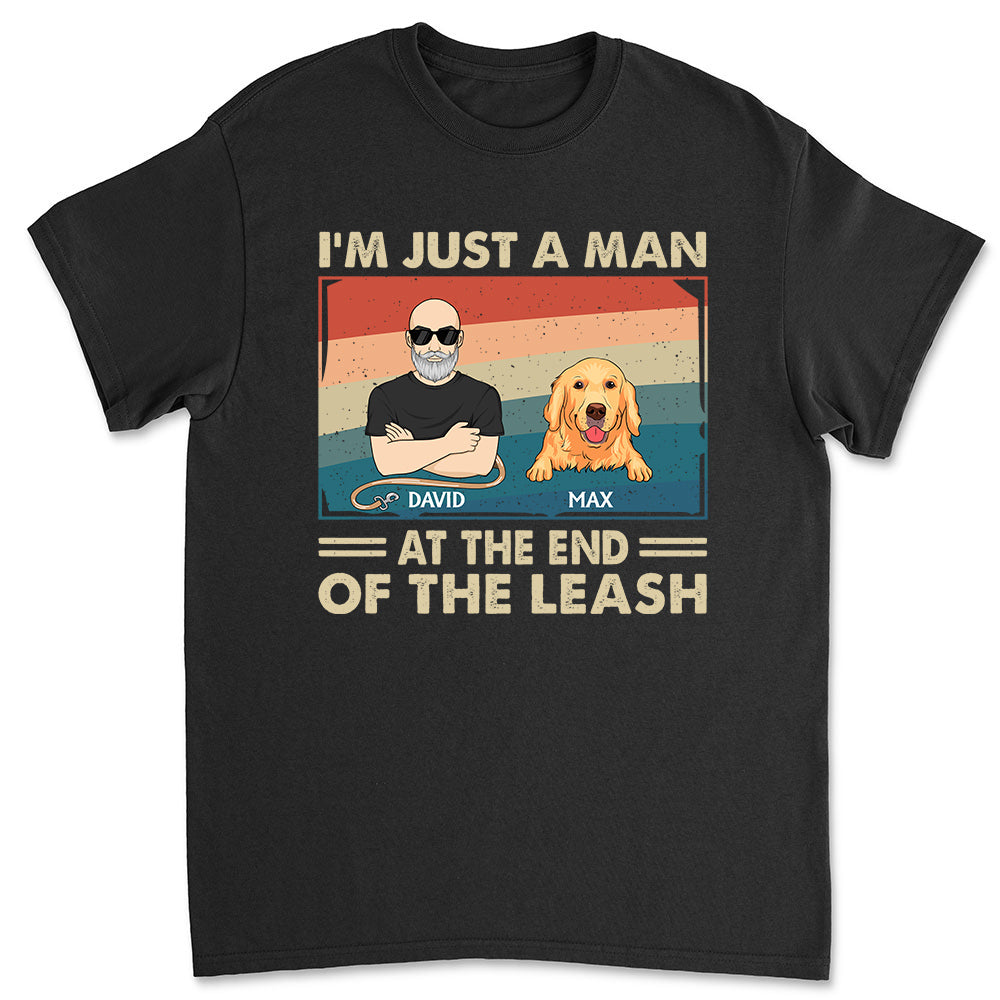 Dog Dad Personalized Custom Unisex Heavy Cotton 5.3 oz The Leash T-shirt