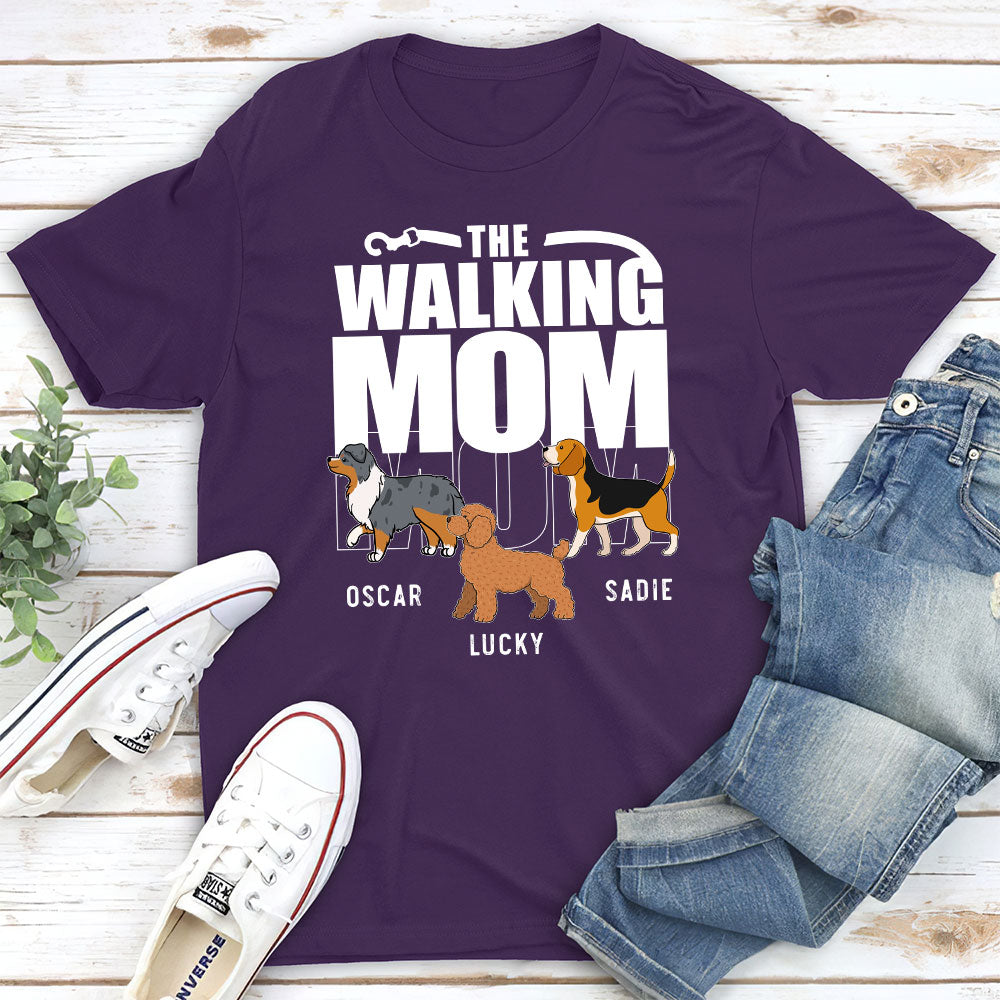 Personalized Custom Premium Walking Dad/Mom T-shirt - Ideal Gift for Pet Lovers