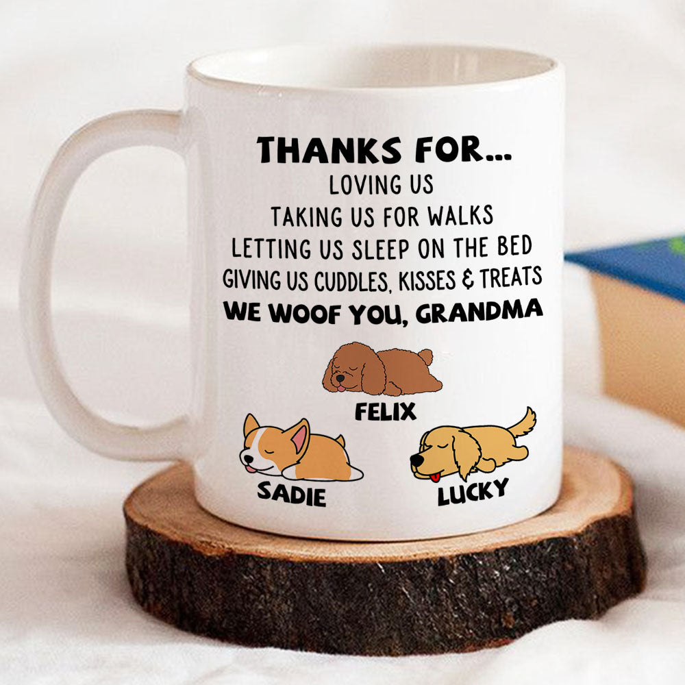 Thanks For Loving Me - Personalized Custom 11oz & 15oz Coffee Mug for Pet Lovers