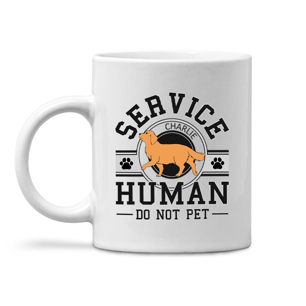 Service Human Logo - Personalized Custom 11oz/15oz Coffee Mug for Pet Lovers