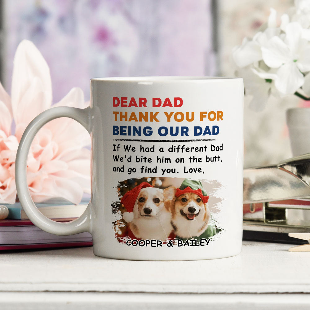 Bite The Butt Christmas - Customizable Personalized Coffee Mug for Pet Lovers