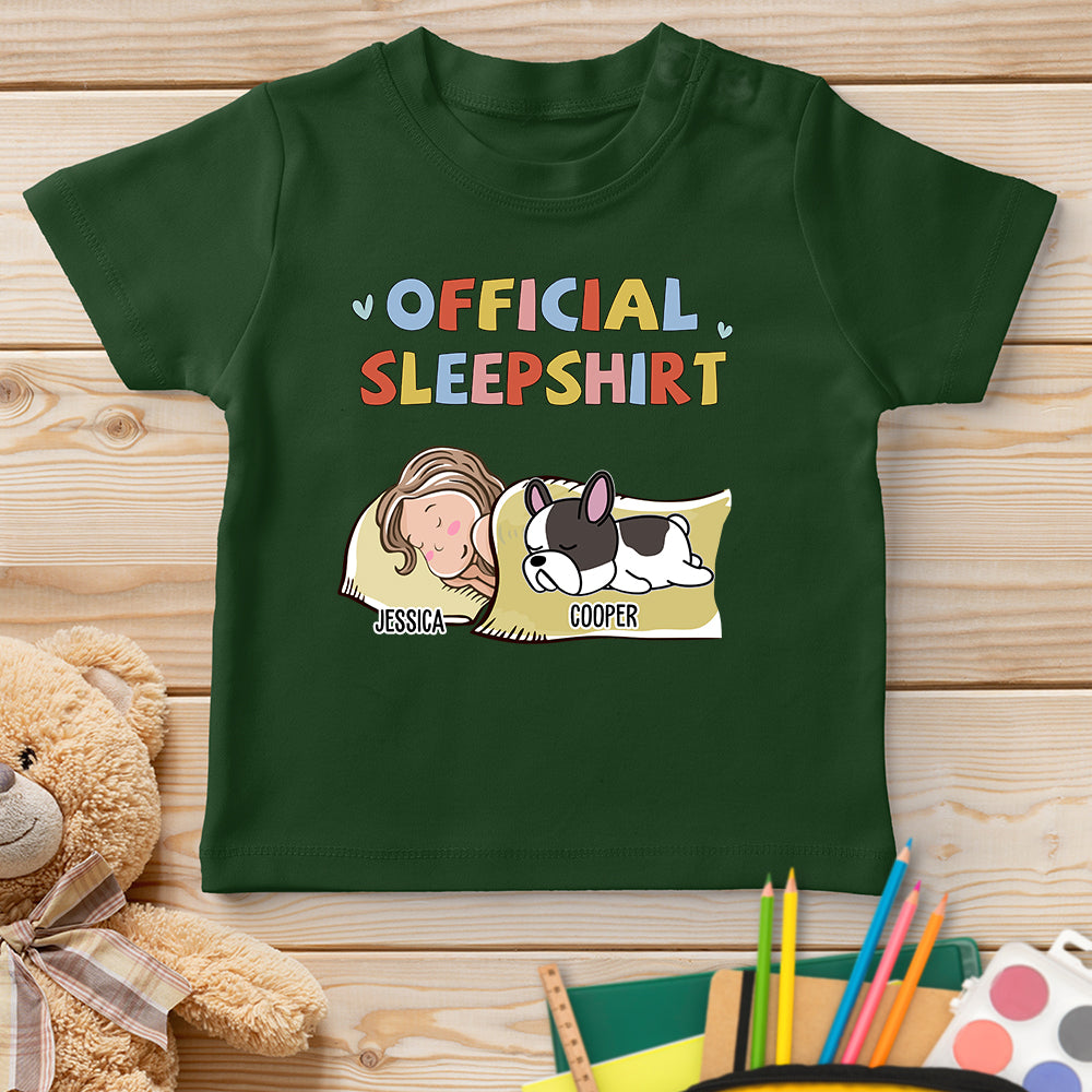 Sleeping Pet Sleepshirt Version 2 - Personalized Custom Unisex 5.3 oz Youth T-shirt for Pet Lovers