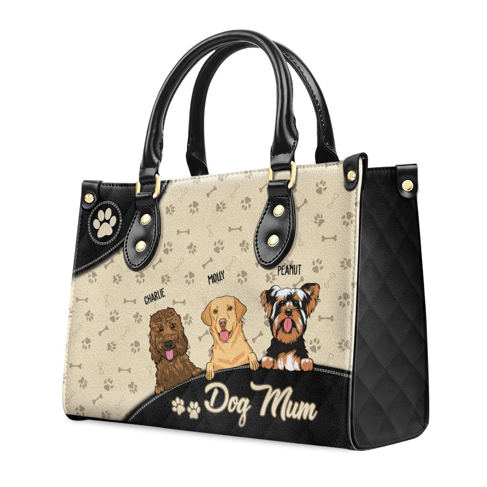 Cool Dog Mom - Customizable Personalized Premium Imitation Leather Handbag