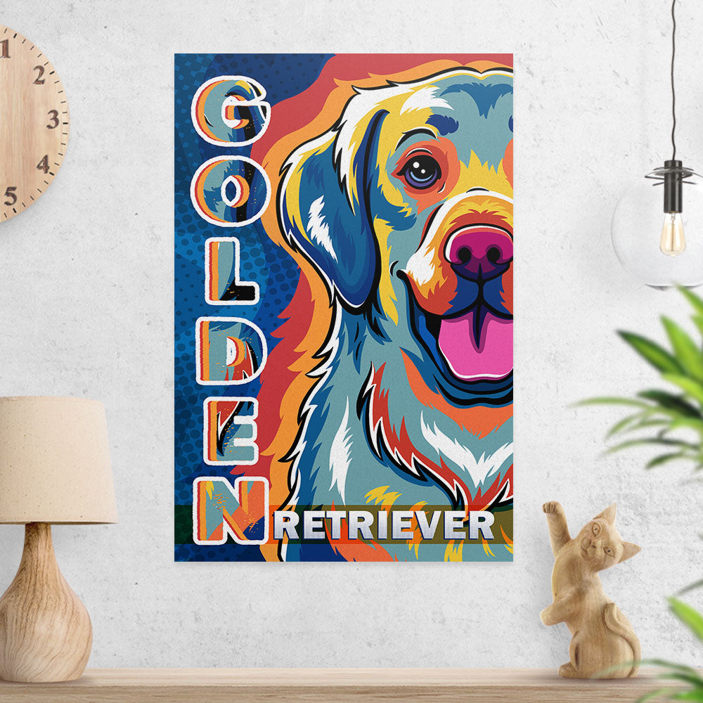 Stunning Golden Retriever Pop Art 1 - High - Quality Poster