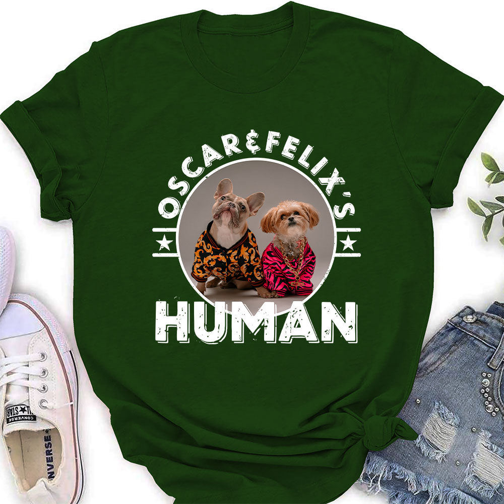 Customizable Dog - Lover Circle Personalized Women's T - shirt: A Perfect Gift for Pet Enthusiasts