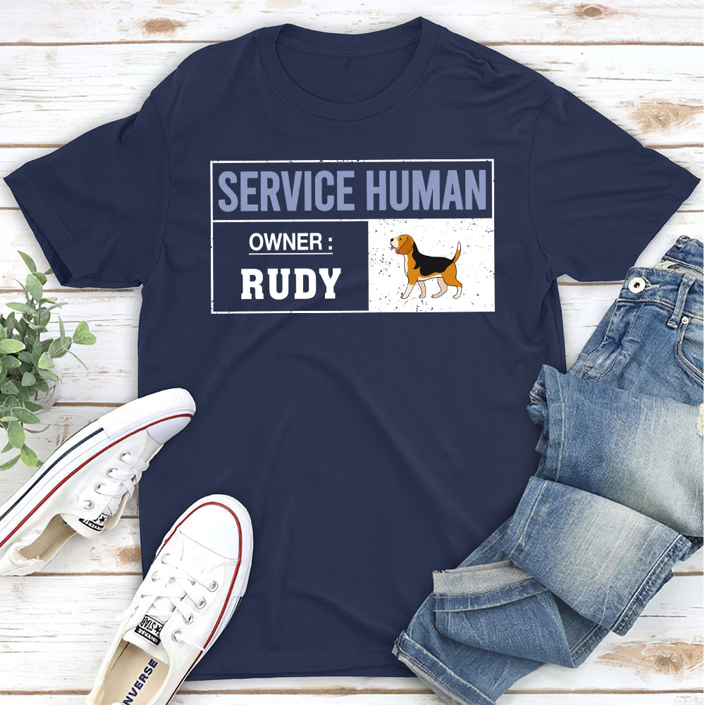 Service Human Since - Personalized Custom Unisex 5.3 oz T-shirt for Pet Lovers