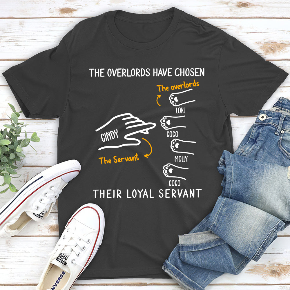 The Overlord & The Servant - Personalized Custom Unisex 5.3 oz T-shirt for Pet Lovers