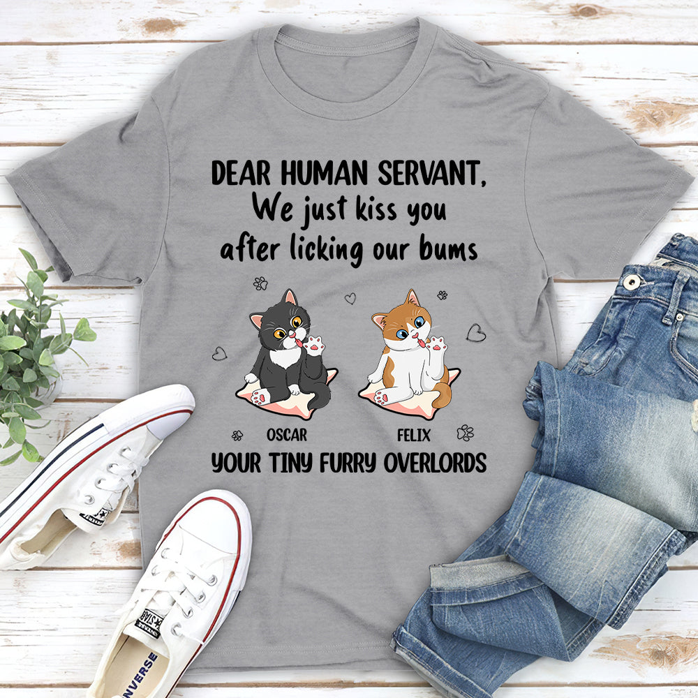 Licking My Bum - Personalized Custom Unisex 5.3 oz T-shirt for Pet Lovers
