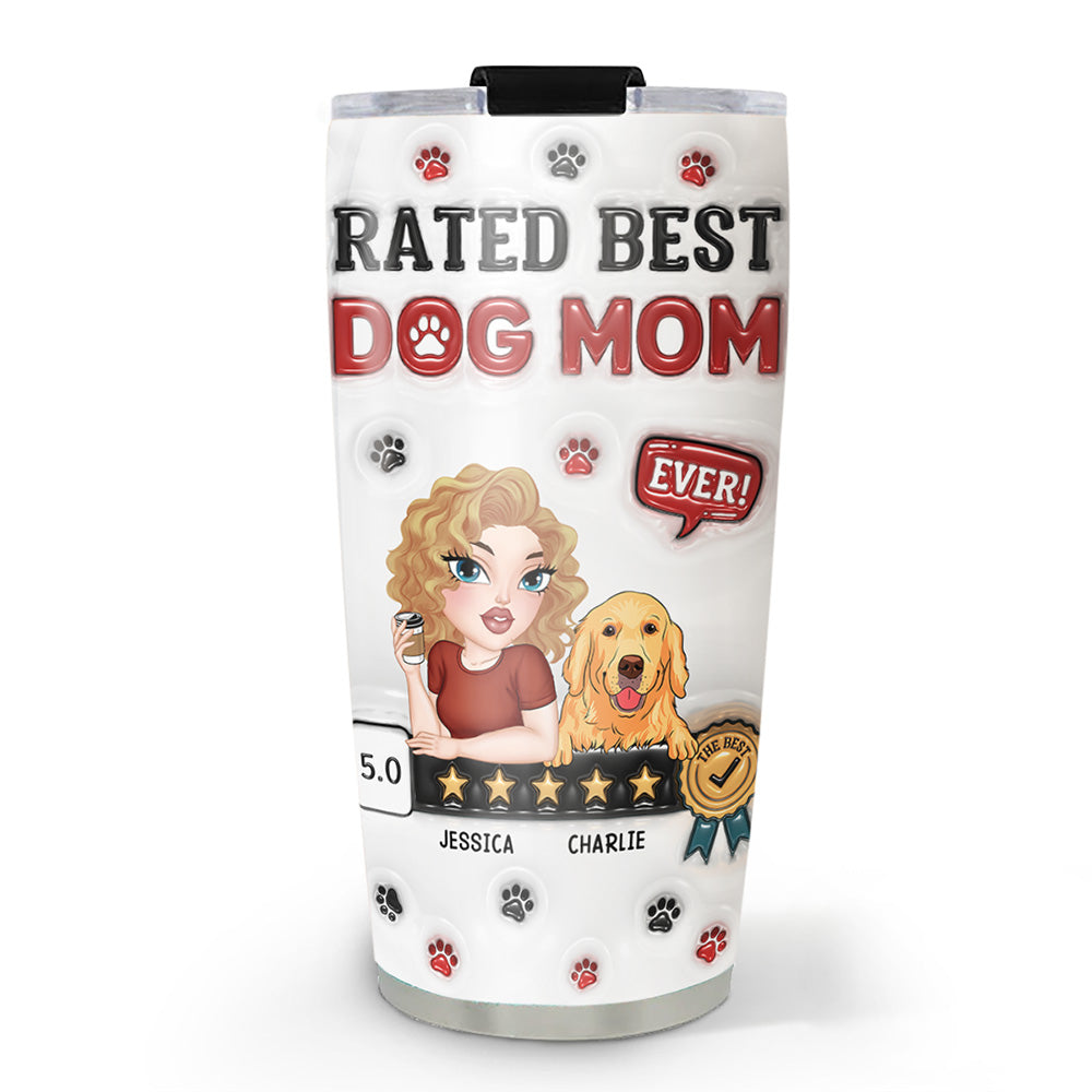 Top-Rated Personalized Custom 3D Inflated Effect Tumbler - Perfect for Dog Moms