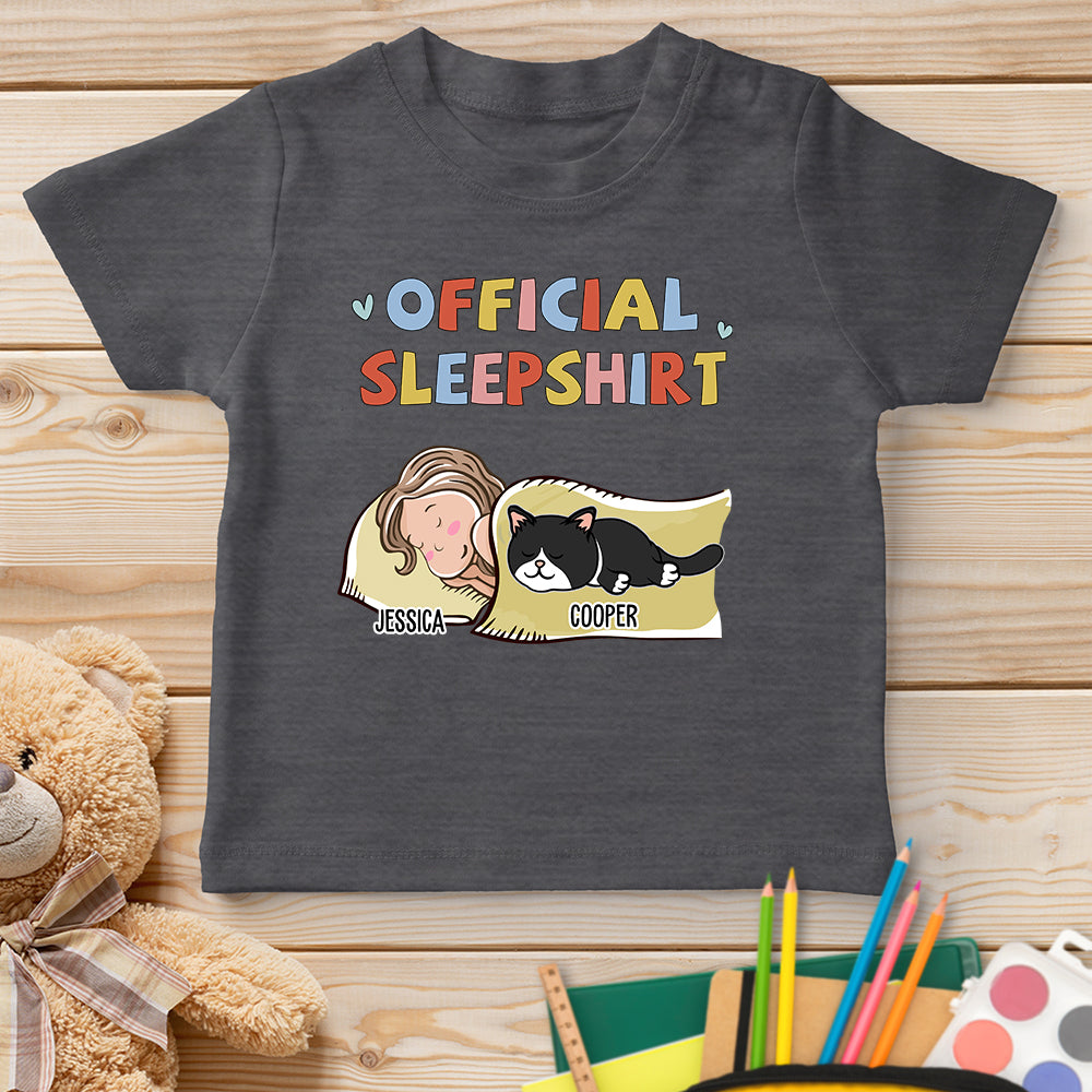 Sleeping Pet Sleepshirt Version 2 - Personalized Custom Unisex 5.3 oz Youth T-shirt for Pet Lovers