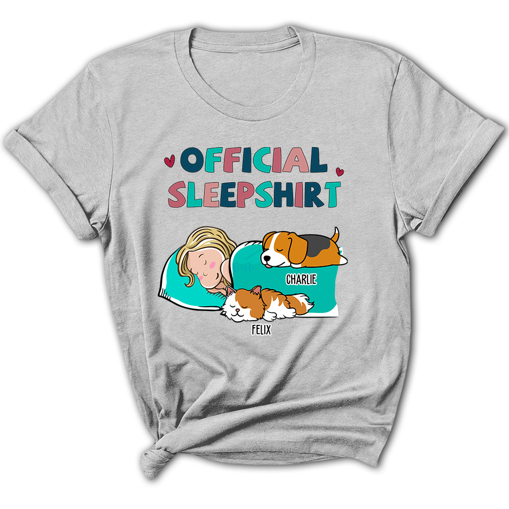Personalized Custom Women's Sleeping Pet Sleepshirt - Ideal Gift for Pet Lovers