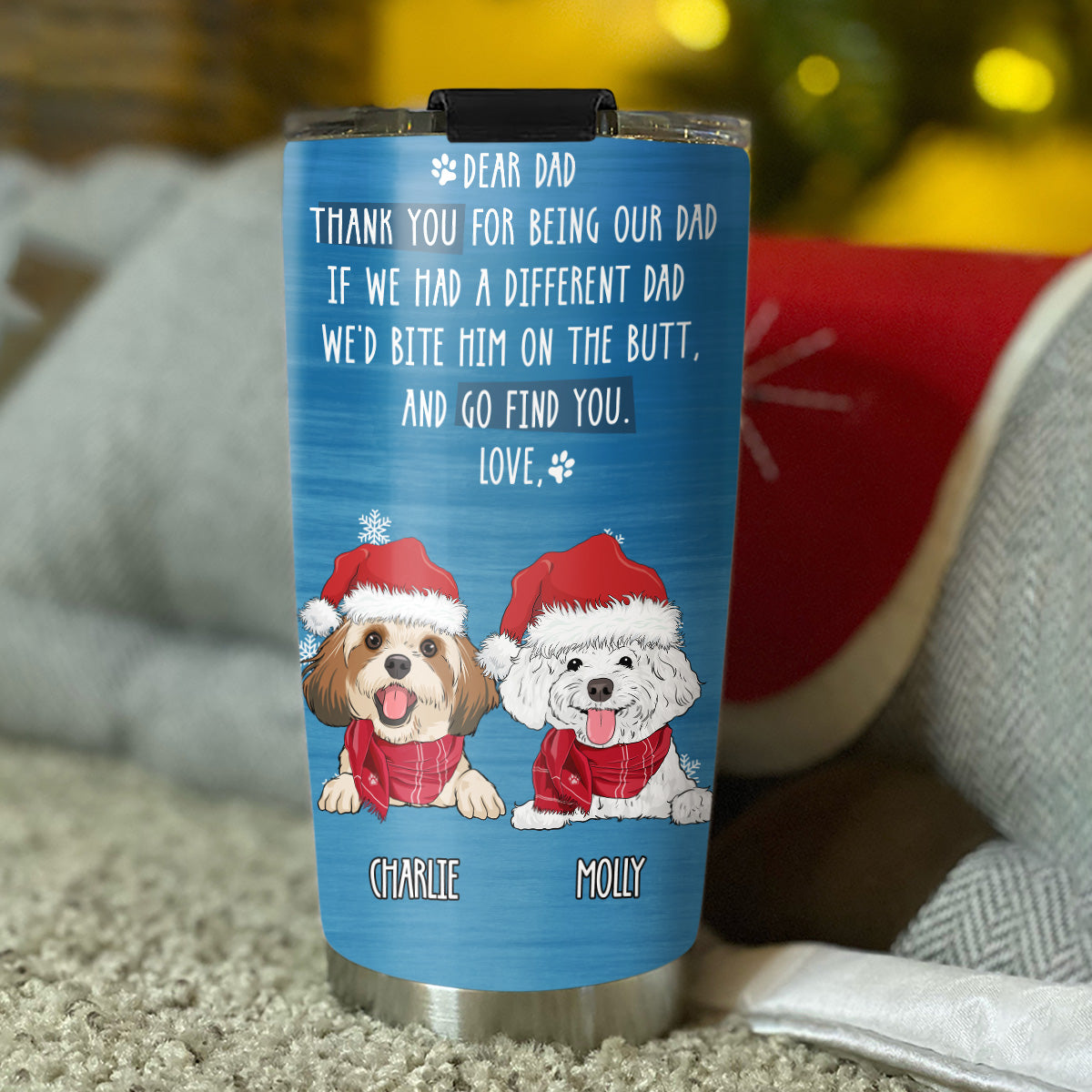 Go Find Your Dog - Personalized Custom Stainless Steel 20oz Tumbler for Dog Lovers' Parents