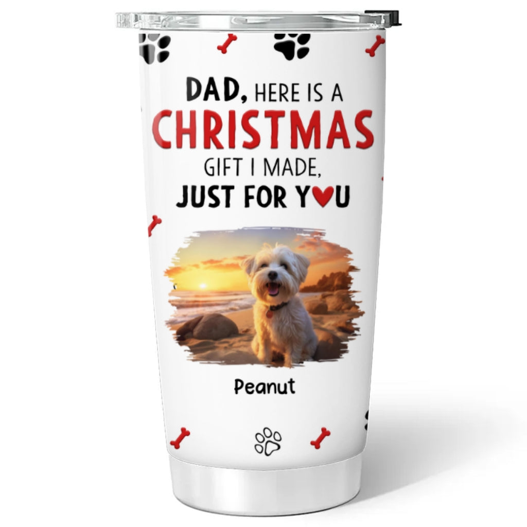 Personalized Custom Tumbler - Little Gift for Dog Dad and Mom with Photo