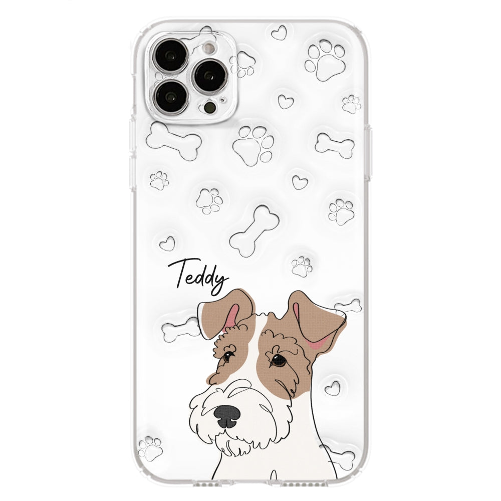 Dog Line - Exclusively Personalized Custom 3D Inflated Effect Phone Case for a Fashionable Look