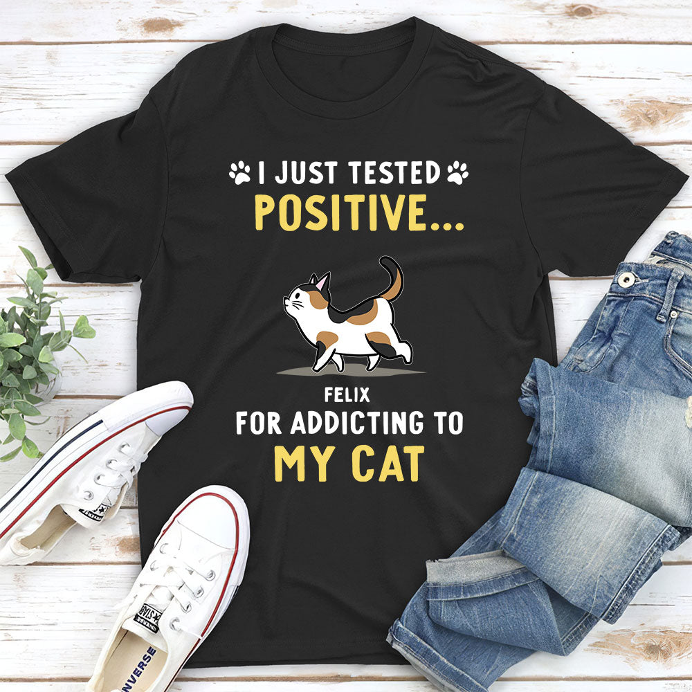 Addicting To Cats - Personalized Custom Unisex 5.3 oz T-shirt for Pet Lovers