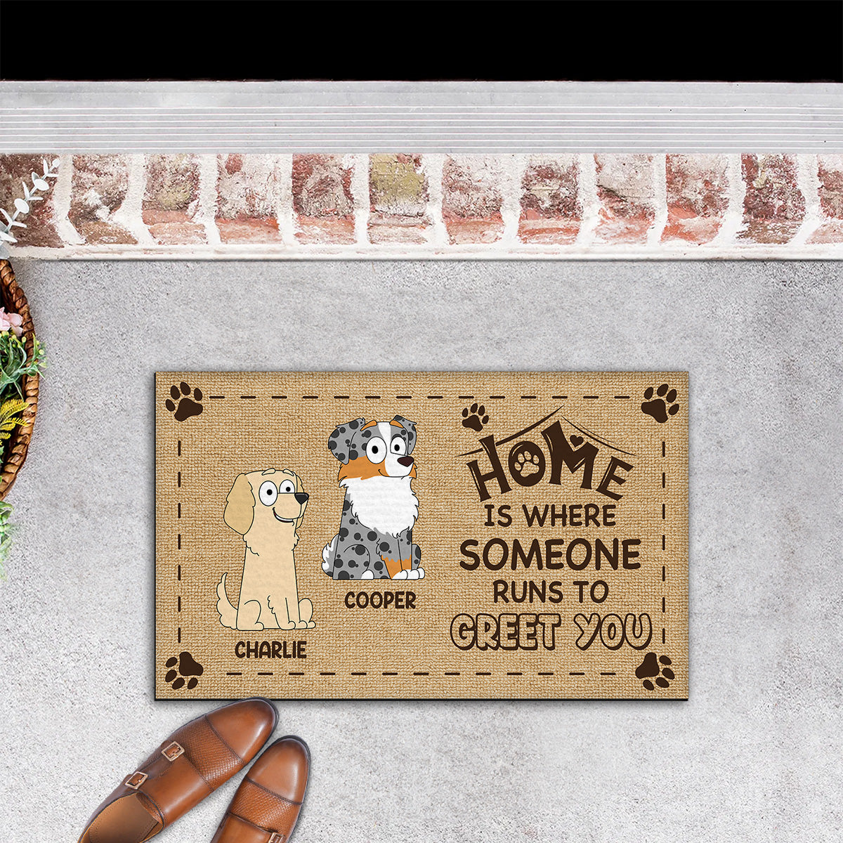 Home Is Where - Personalized Custom Doormat with Your Beloved Pet's Picture