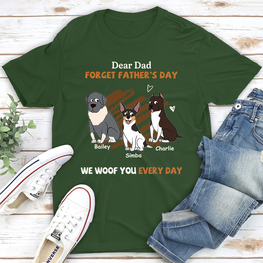 We Woof You Every Day - Personalized Custom Unisex Cotton Blend T-shirt for Pet Lovers