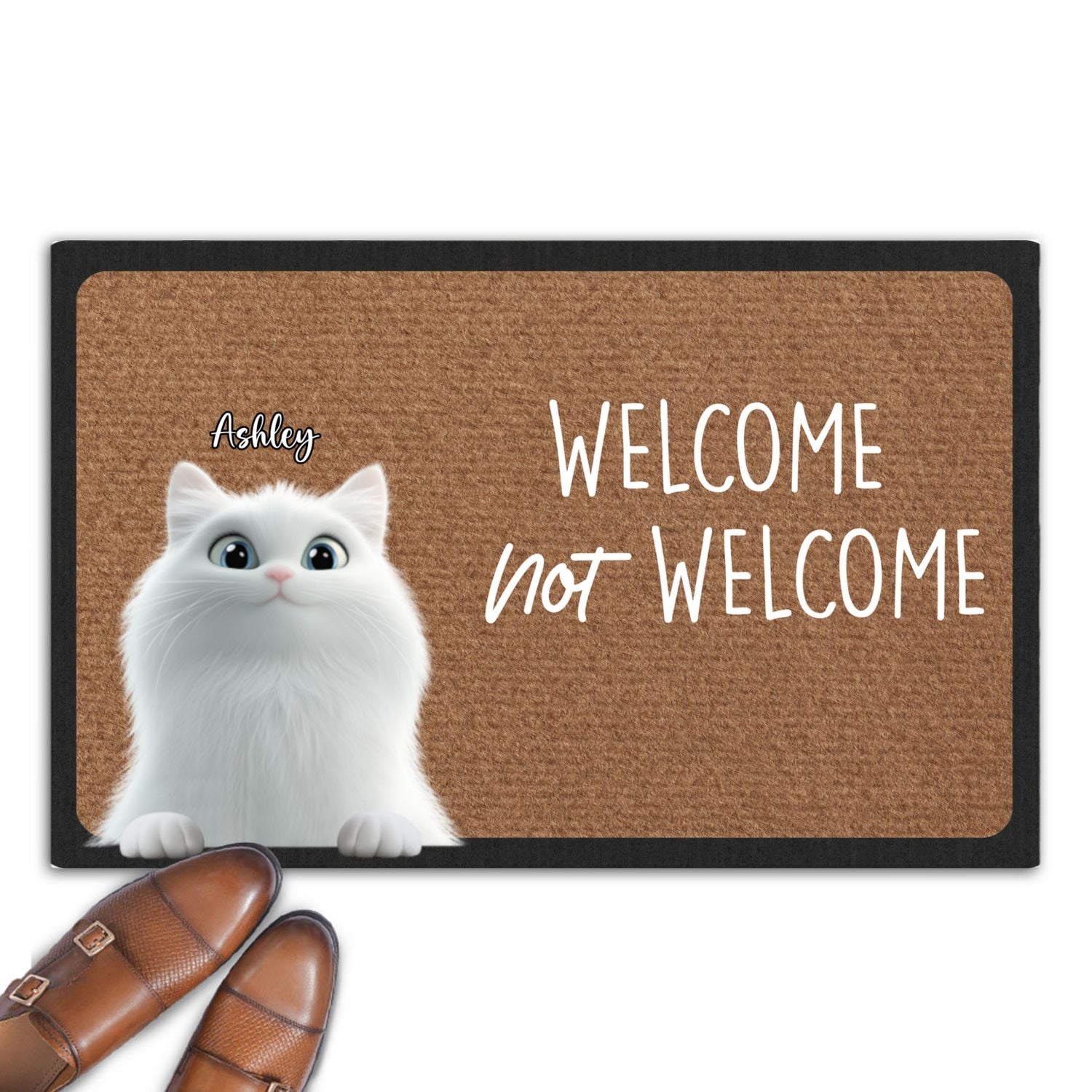 Personalized Custom Pet Doormat: Welcome or Not Welcome