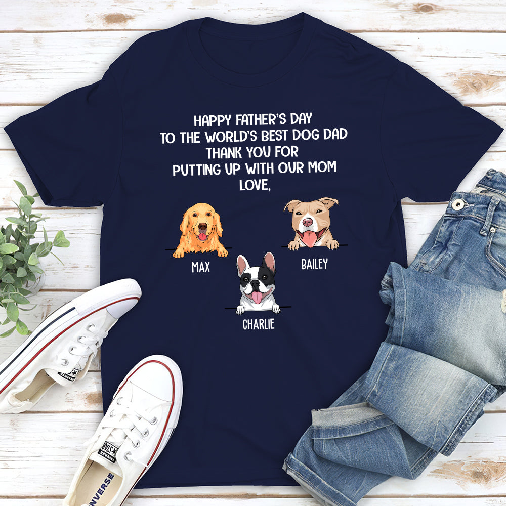 World's Best Dog Dad - Premium Personalized Custom Unisex 5.3 oz T-shirt