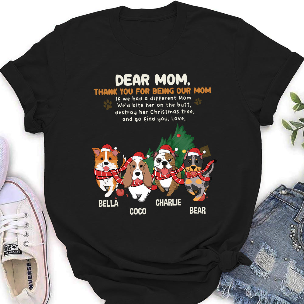 Thank You For Being My Dad Mom - Personalized Custom Women's Cotton Blend T-shirt for Pet Lovers