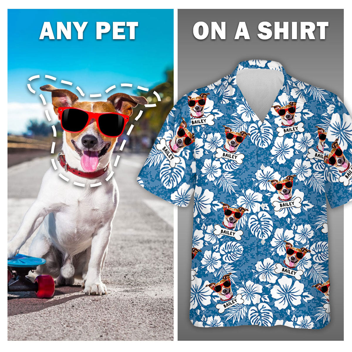 Personalized Custom Hawaiian Shirt with Pet Pattern - Ideal Gift for Summer
