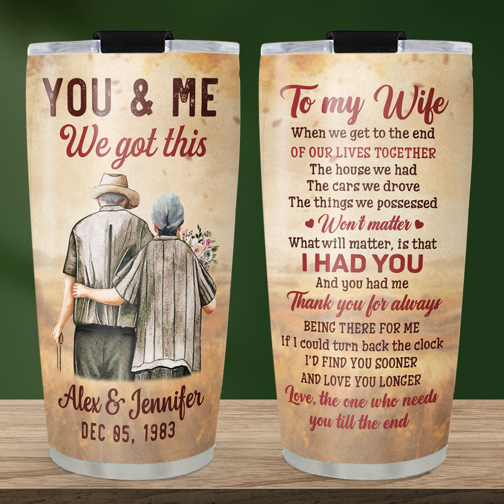 To My Beloved Wife - Personalized Custom 20oz Stainless Steel Tumbler with Thousands of Cool Designs