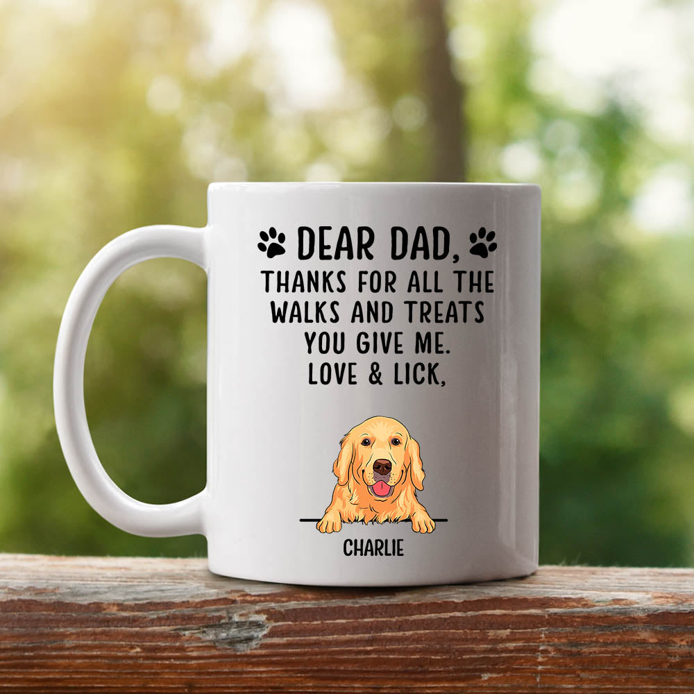 Thanks For All The Treats - Customizable Personalized Coffee Mug in 11oz/15oz for Pet Lovers