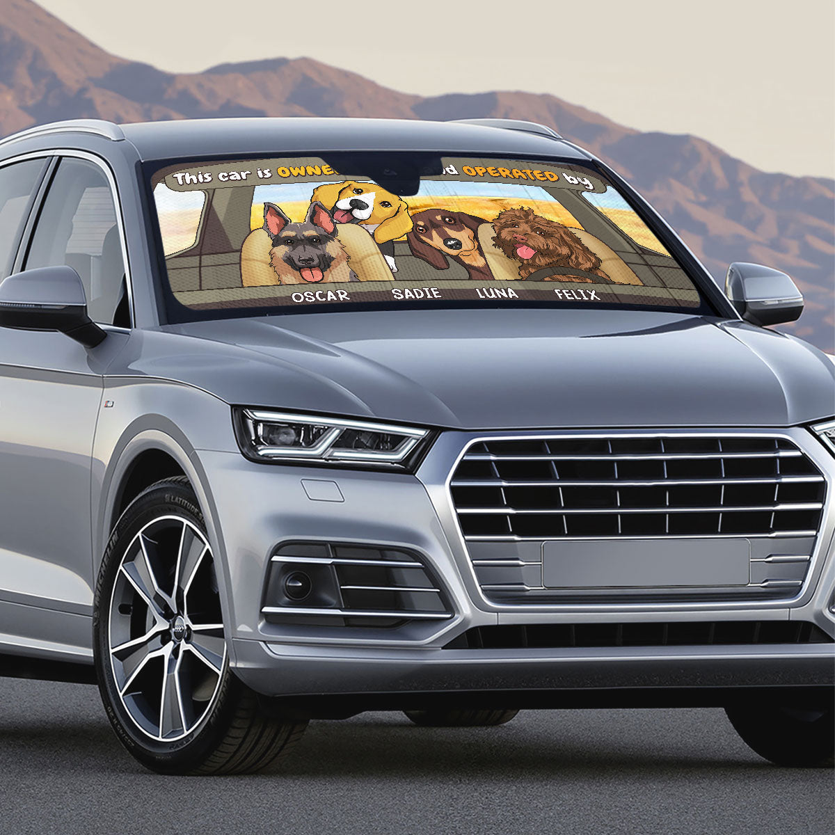 Life Is Better With Fur Babies Personalized Dog Cat Car Sunshade - High - Quality UV Protection