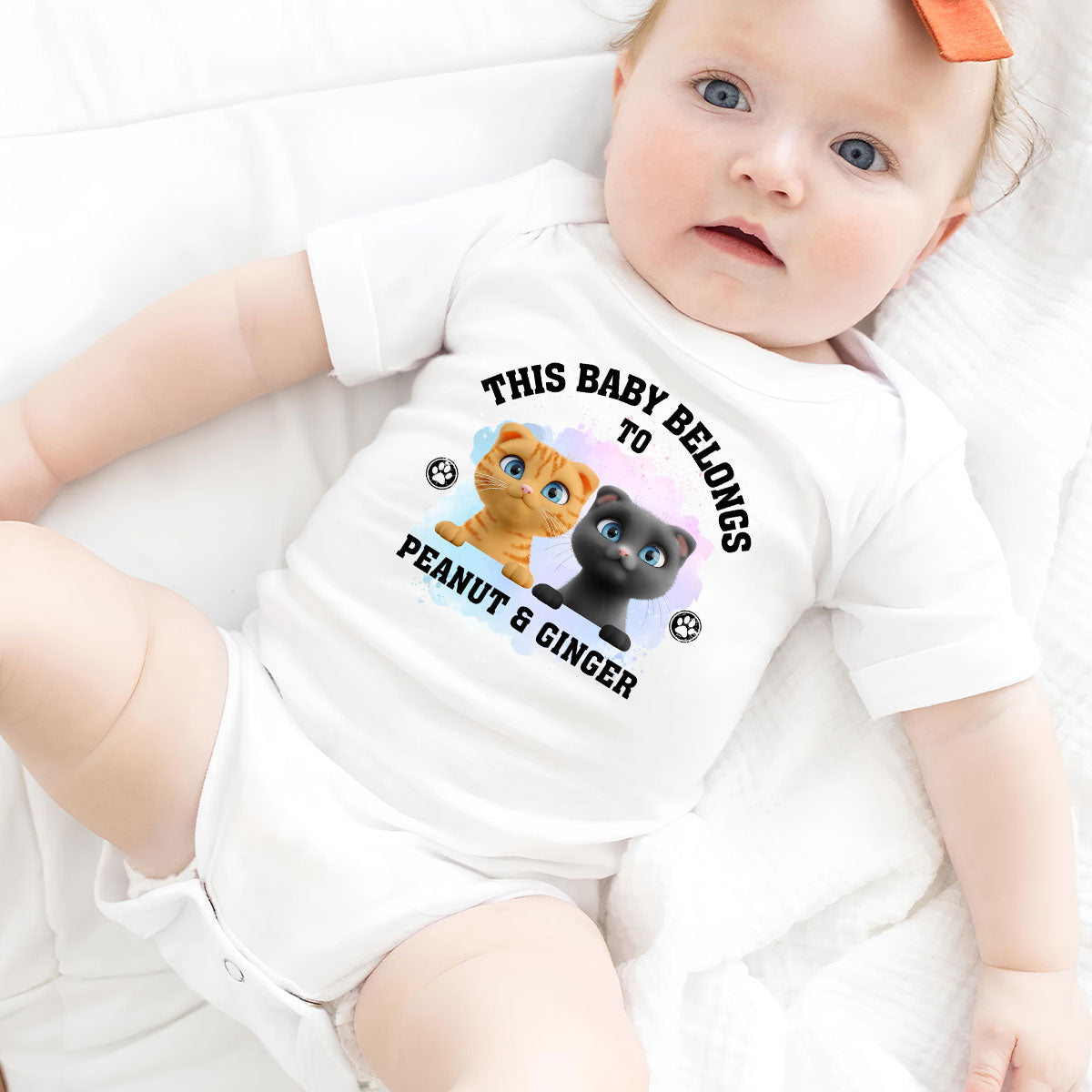 Belongs To Cats - Exquisitely Personalized Custom Baby Onesie for Unforgettable Moments