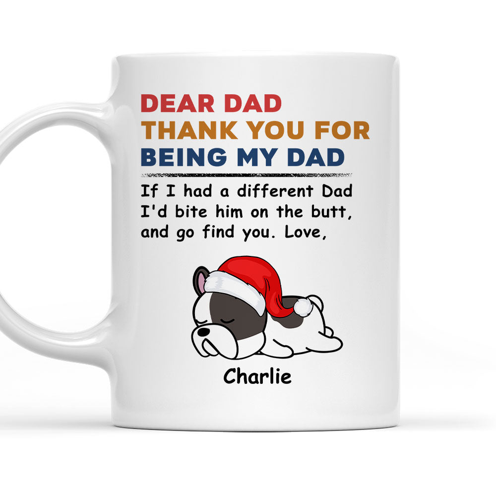 Bite The Butt Christmas - Customizable Personalized Coffee Mug for Pet Lovers