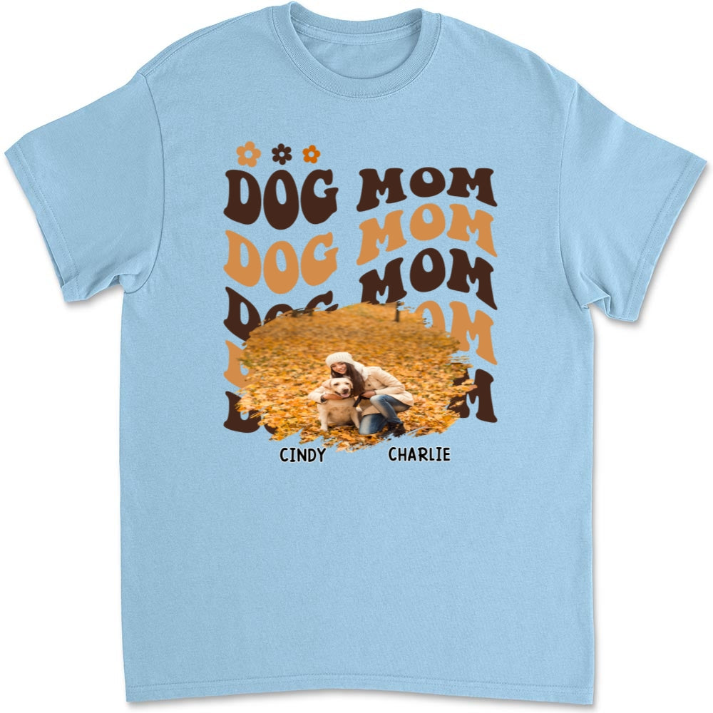 Unique Personalized Custom Unisex 'I Am A Dog Mom' Photo T-shirt