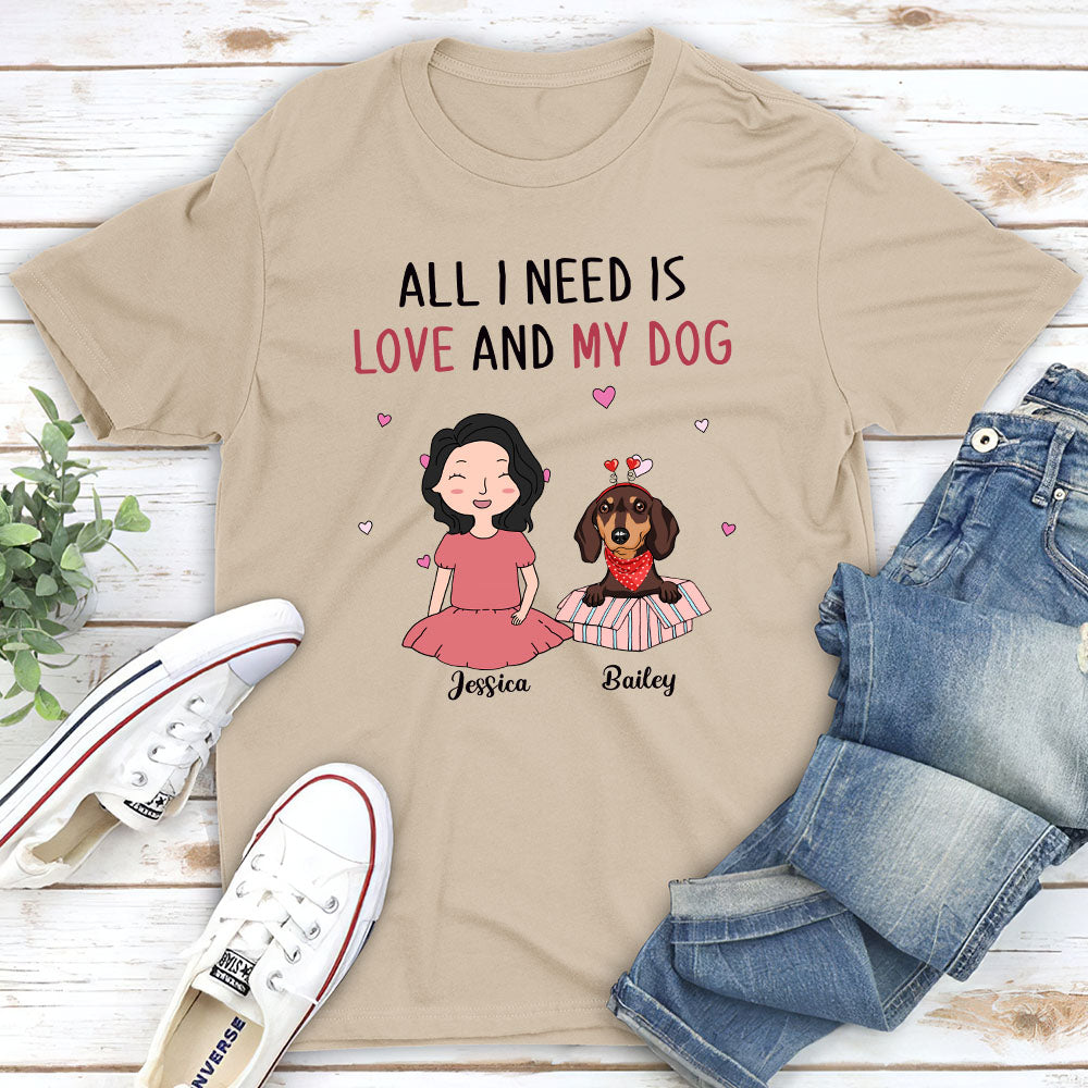 My Dog My Love - Personalized Custom Unisex 5.3 oz T-shirt for a Perfect Gift