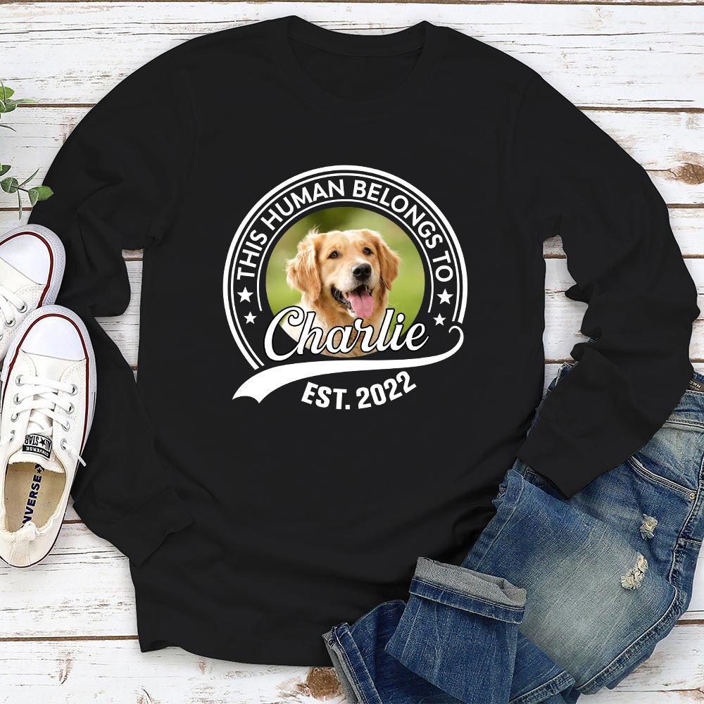 Personalized Custom Human Belongs To Photo Long Sleeve Unisex T-shirt