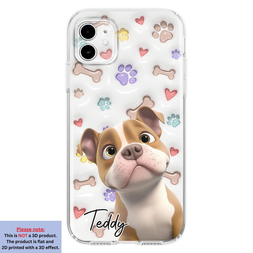 Adorable Baby Dogs - Personalized Custom 3D Inflated Effect Phone Case for Stylish Protection