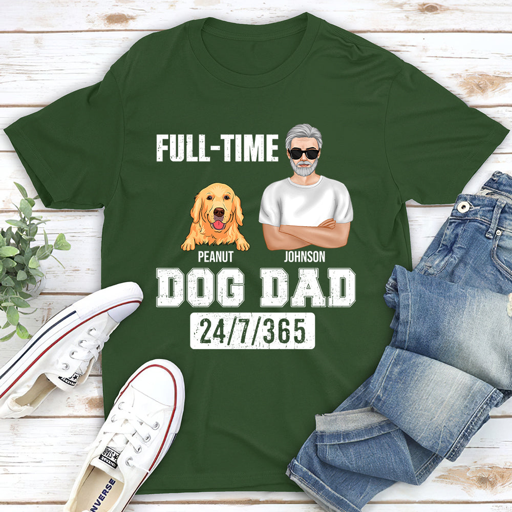 Full-time Dad - Customizable Personalized Unisex T-shirt for Pet Lovers