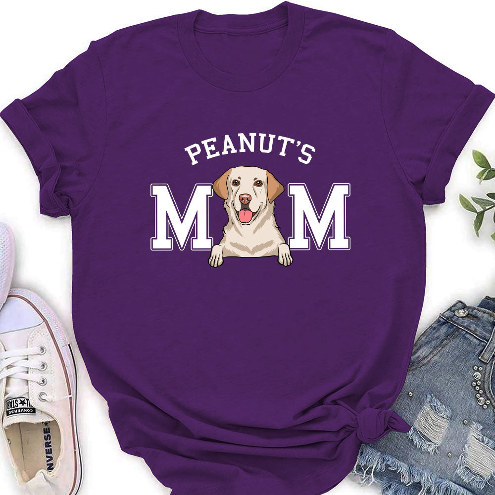 Exquisite Personalized Custom Dog Mom Basic Women's T-shirt - Ideal for Pet Lovers