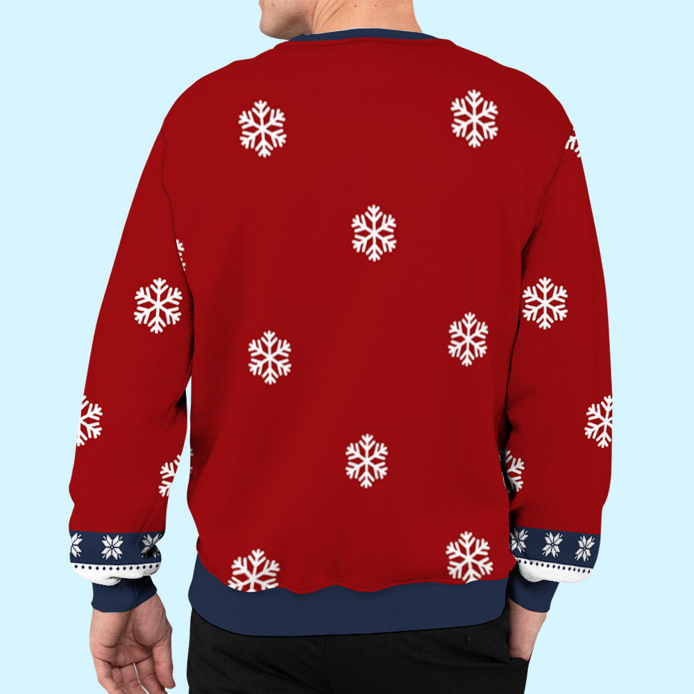 Pets In Winter - Personalized Custom All-Over-Print Unisex 8.8 oz Polyester Blend Sweatshirt