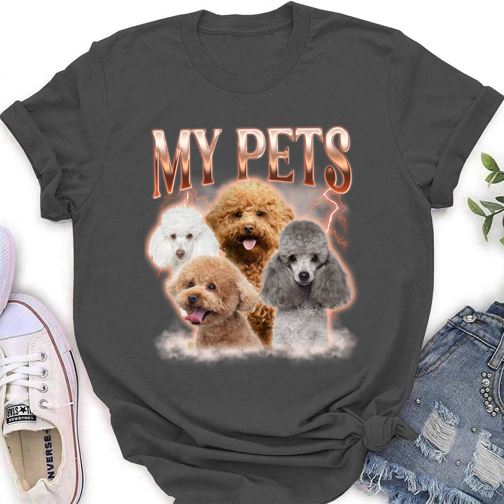 Custom Pet Face Vintage Version 8 - Exquisite Personalized Custom Women's T-shirt for Pet Lovers