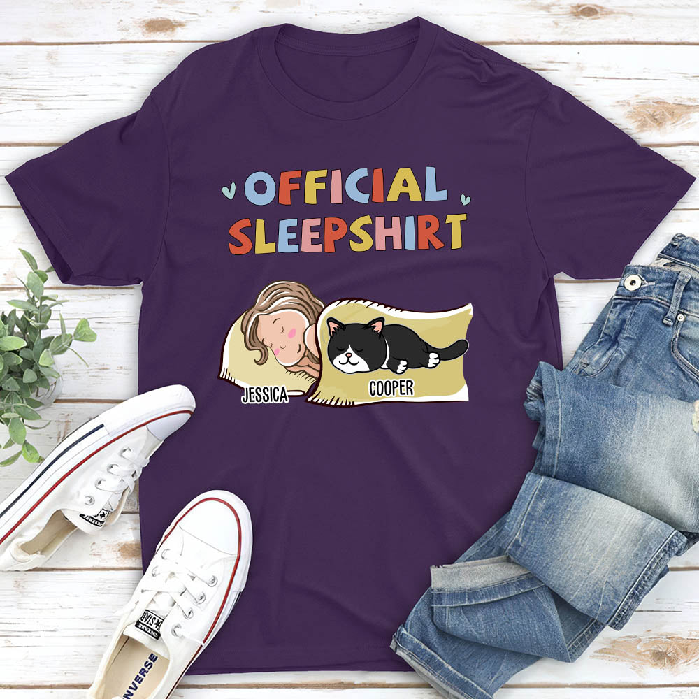 Sleeping Pet Personalized Custom Premium T-shirt Version 2 - Men's 4.2 oz Lightweight Airlume Cotton Blend