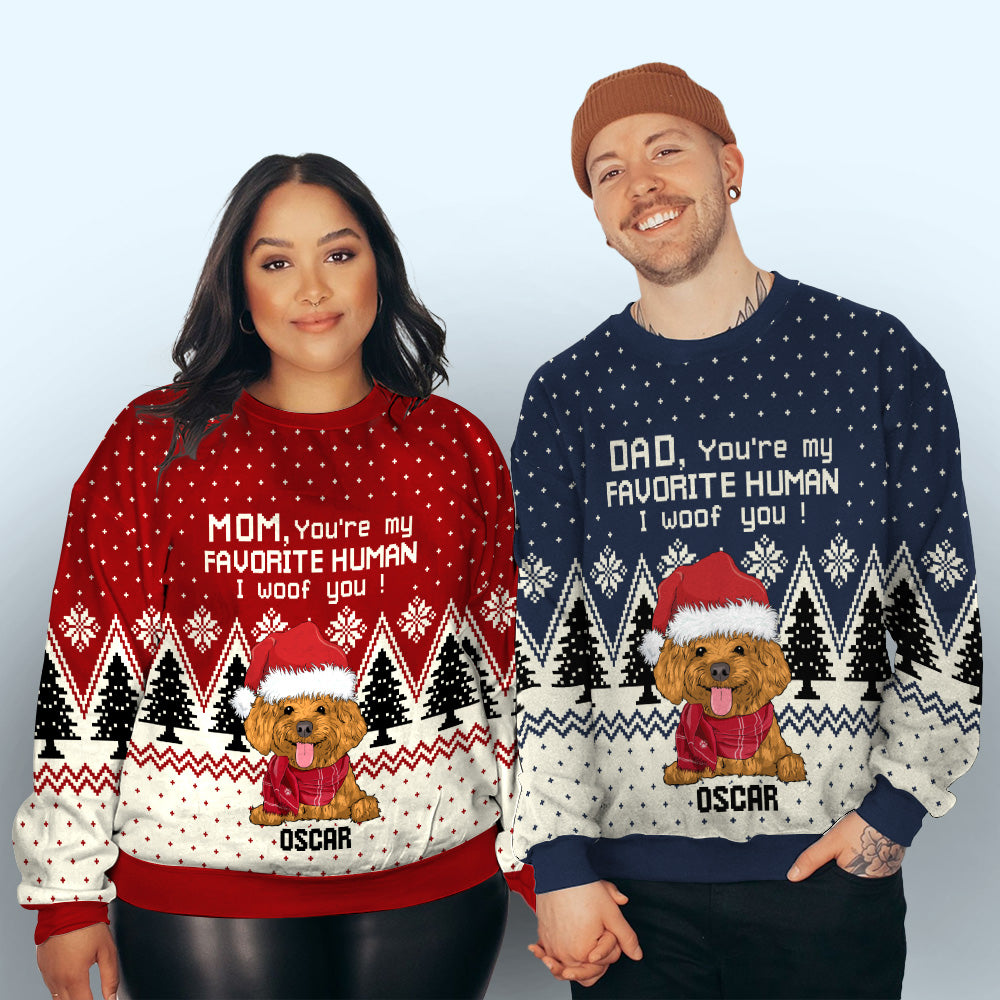 Dog Lovers' Favorite Personalized Custom All-Over-Print Unisex Sweatshirt