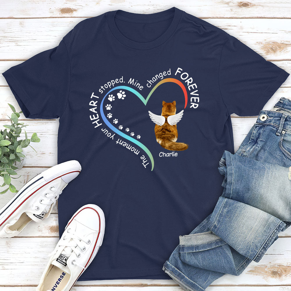 My Heart Changed Forever 2 - Personalized Custom Unisex 5.3 oz T-shirt for Pet Lovers